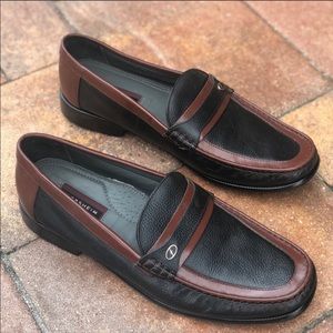 Florsheim black brown leather loafers dress shoes